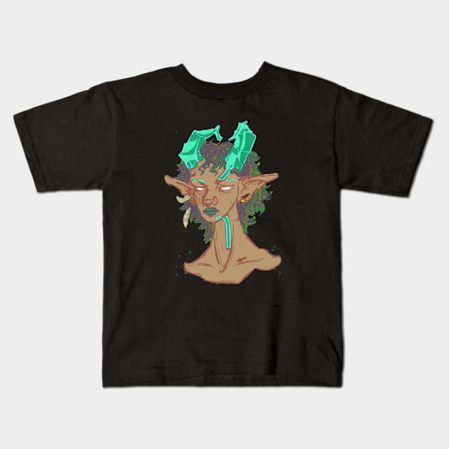 Dark Elf Kids T-Shirt by lexcutler97